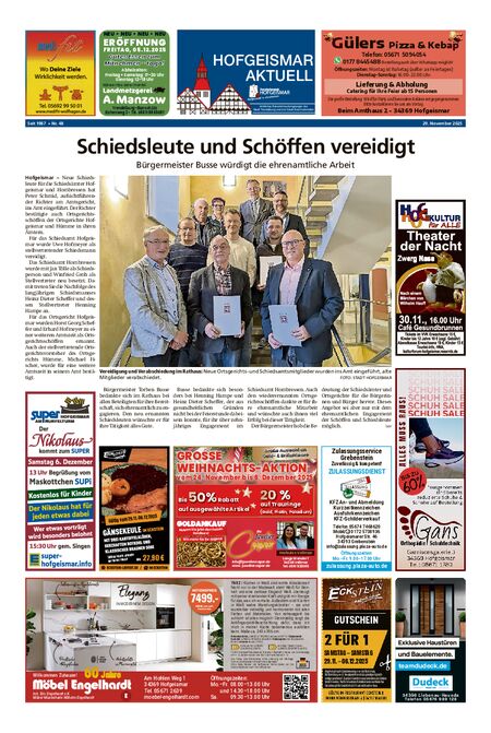 Hofgeismar Aktuell vom 29.11.2025