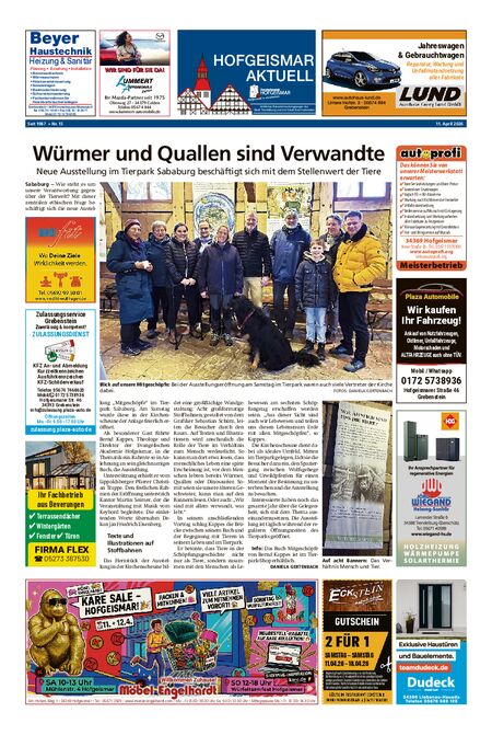 Hofgeismar Aktuell vom 11.04.2026