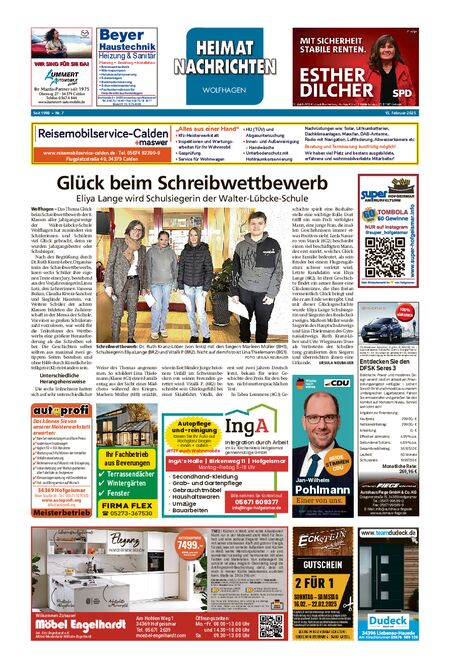 Heimatnachrichten Wolfhagen  vom 15.02.2025