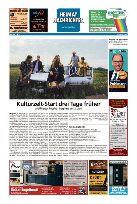 Heimatnachrichten Wolfhagen  vom 22.02.2025