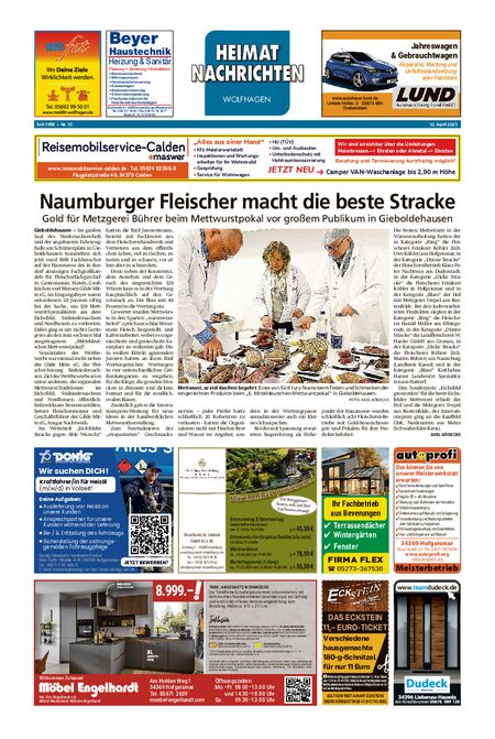Heimatnachrichten Wolfhagen  vom 12.04.2025