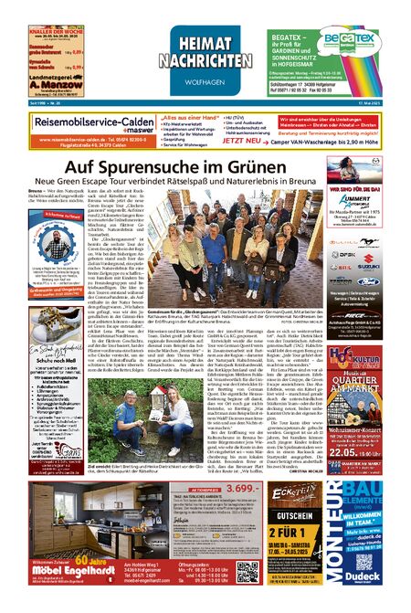 Heimatnachrichten Wolfhagen  vom 17.05.2025