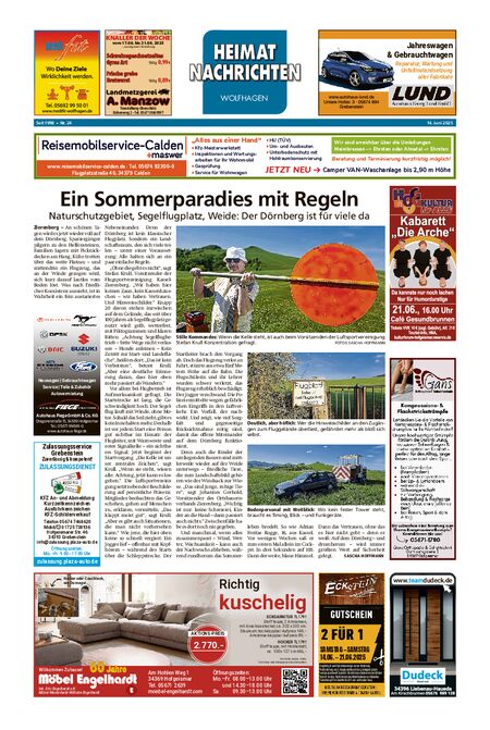 Heimatnachrichten Wolfhagen  vom 14.06.2025