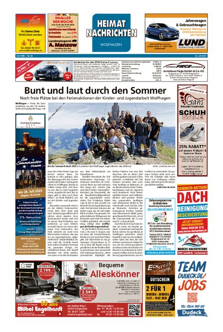 Heimatnachrichten Wolfhagen  vom 12.07.2025