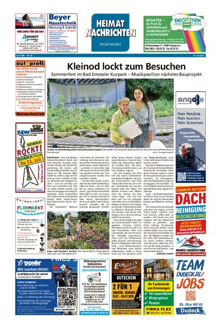 Heimatnachrichten Wolfhagen  vom 19.07.2025