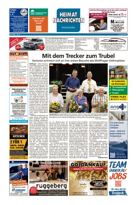 Heimatnachrichten Wolfhagen  vom 02.08.2025