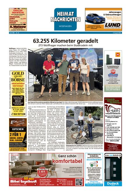 Heimatnachrichten Wolfhagen  vom 09.08.2025