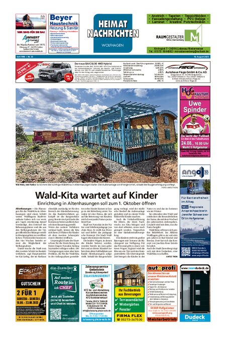 Heimatnachrichten Wolfhagen  vom 16.08.2025