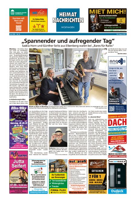Heimatnachrichten Wolfhagen  vom 30.08.2025