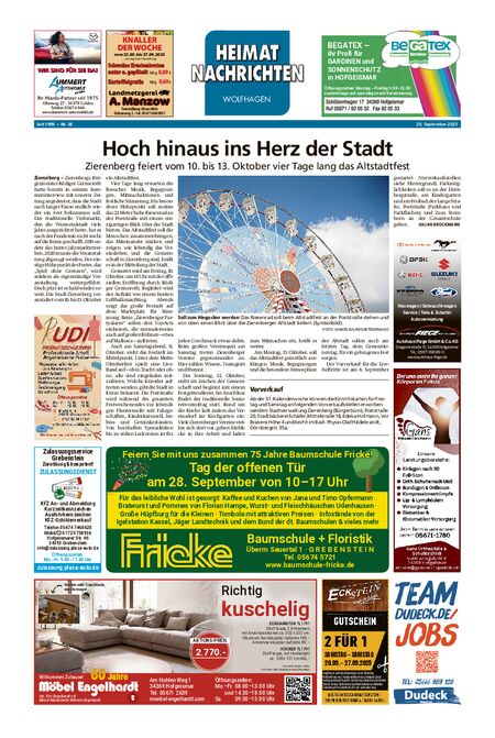 Heimatnachrichten Wolfhagen  vom 20.09.2025