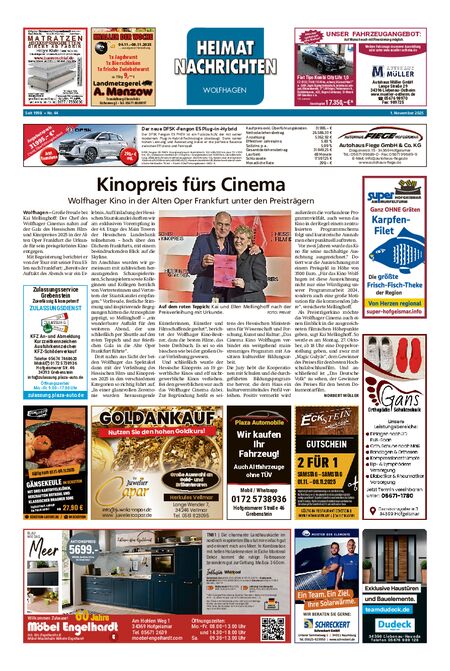 Heimatnachrichten Wolfhagen  vom 01.11.2025