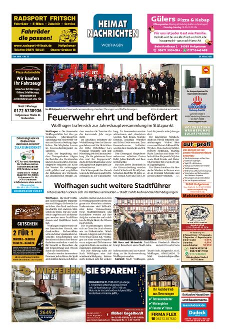 Heimatnachrichten Wolfhagen  vom 28.03.2026