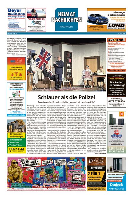 Heimatnachrichten Wolfhagen  vom 11.04.2026