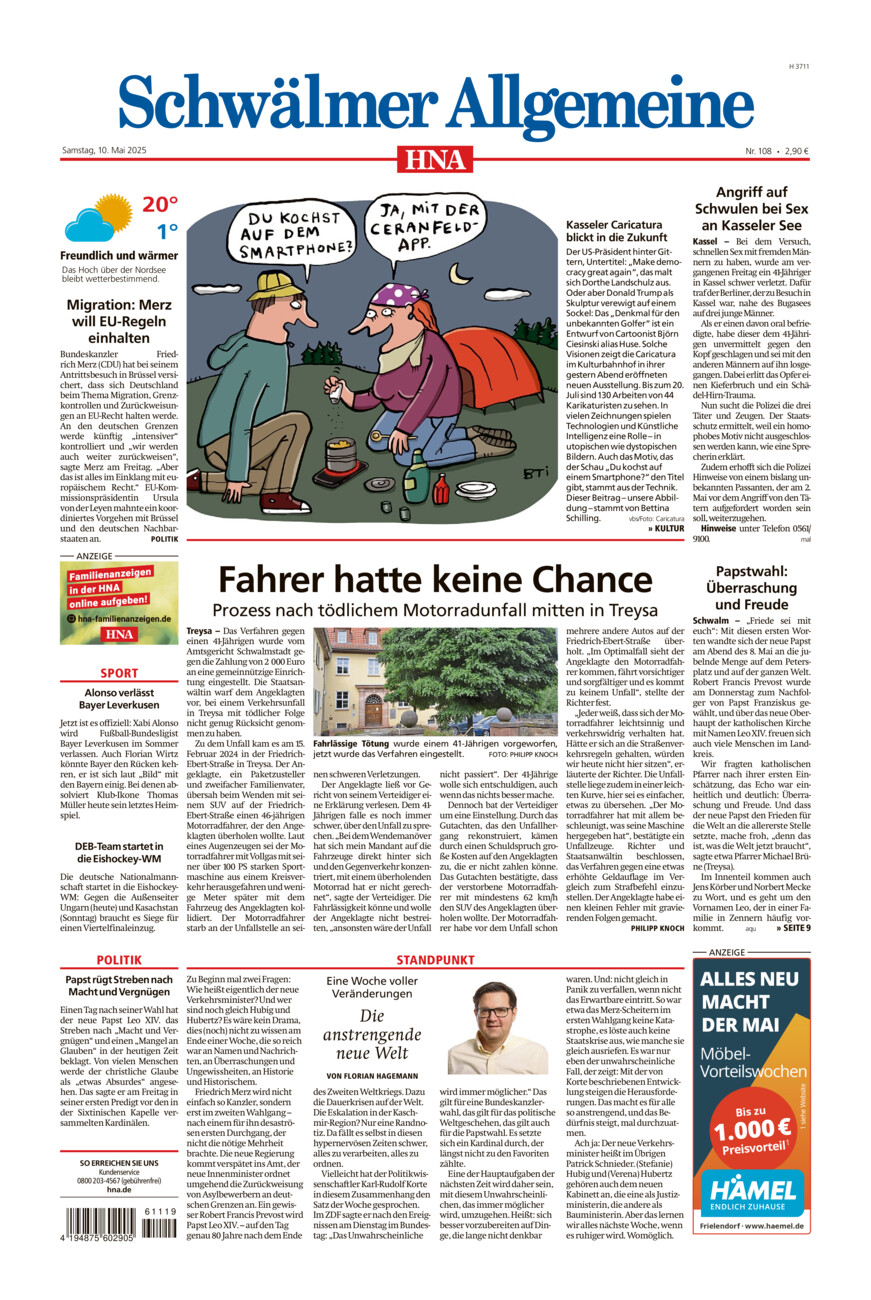 Schwälmer Allgemeine vom Samstag, 10.05.2025