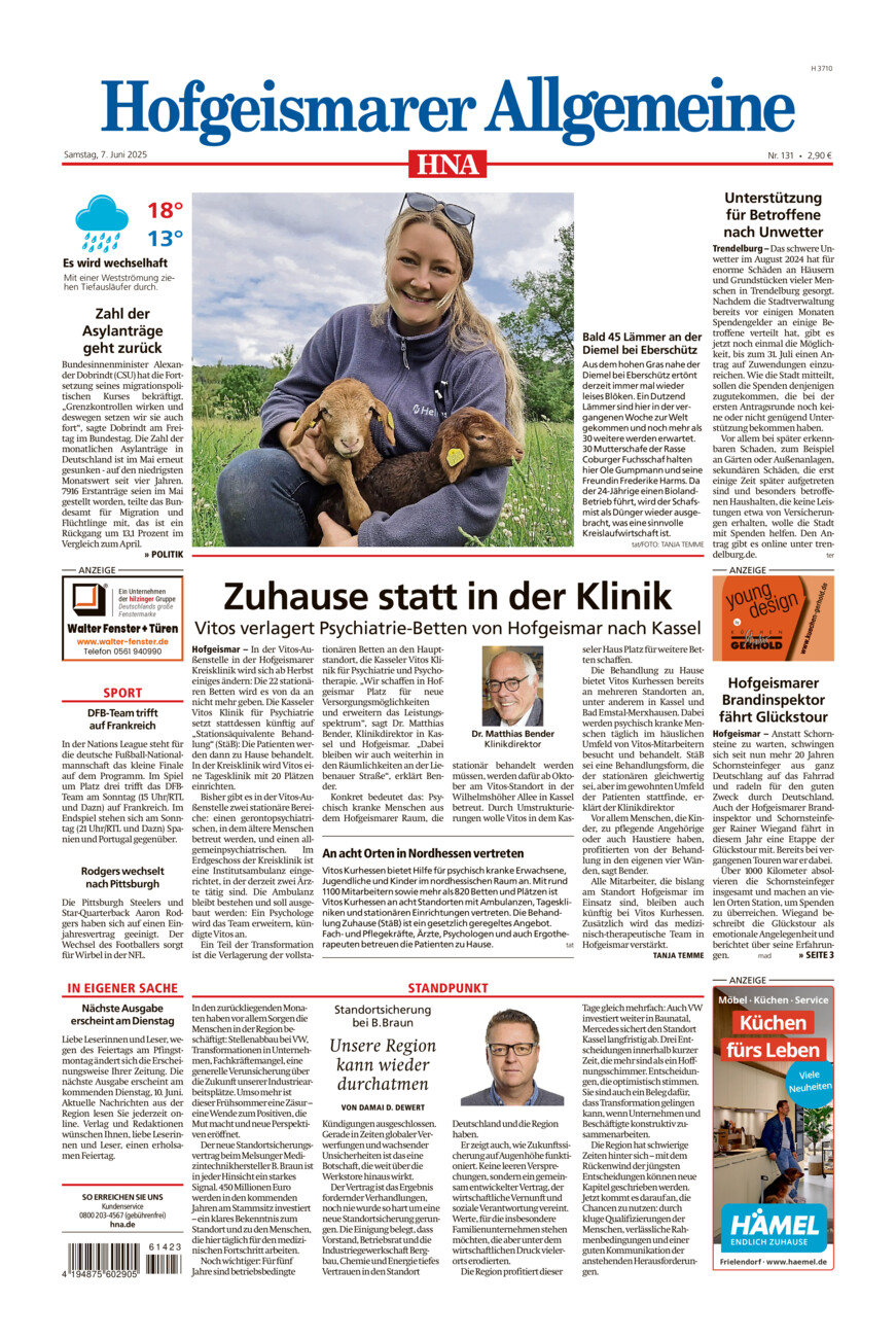 Hofgeismarer Allgemeine vom Samstag, 07.06.2025