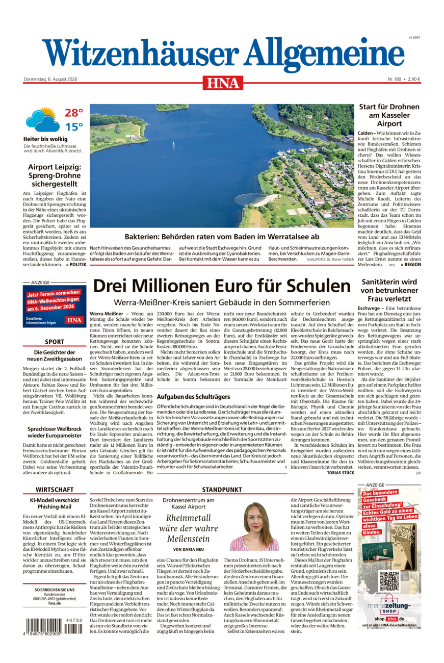 Witzenhäuser Allgemeine vom Donnerstag, 06.08.2026