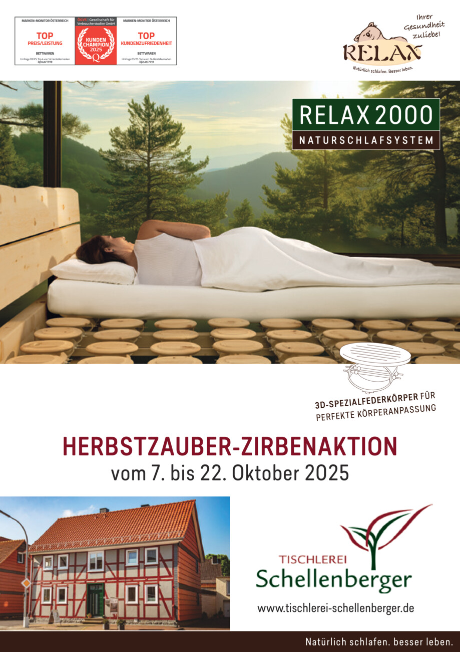 Tischlerei Schellenberger  vom Dienstag, 07.10.2025