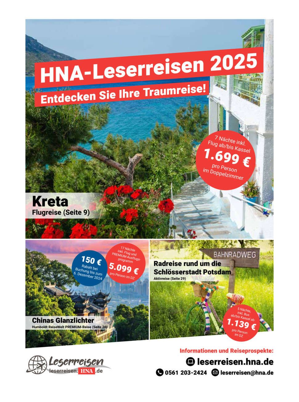 HNA-Leserreisen 2025 vom Freitag, 08.11.2024