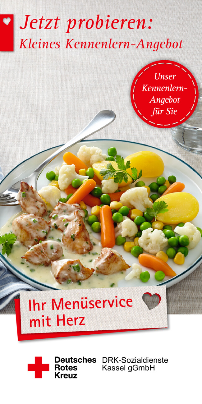 DRK Menüservice Kennenlern-Angebot vom Freitag, 29.05.2026