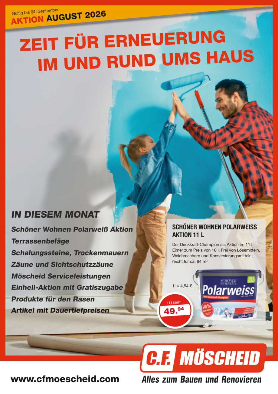 C.F. Möscheid - Baufachmarkt vom Samstag, 01.08.2026