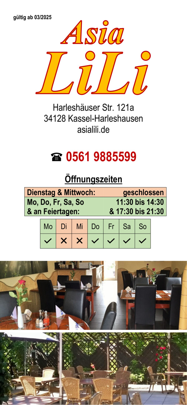 Asia LiLi vom Donnerstag, 27.11.2025