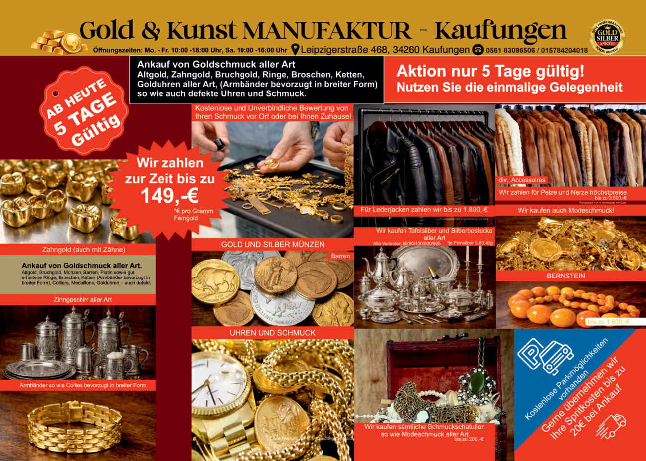 Gold & Kunst MANUFAKTUR vom Samstag, 01.08.2026