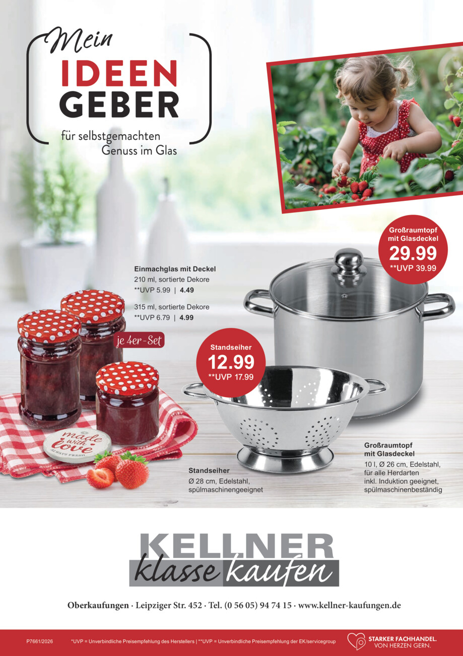 Kurt Kellner Haushaltswaren vom Dienstag, 26.05.2026