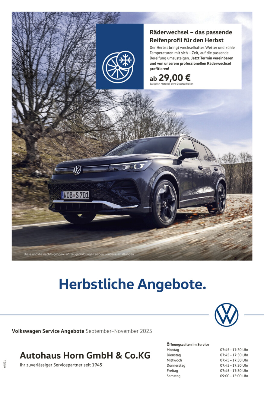 Autohaus Horn vom Mittwoch, 17.09.2025