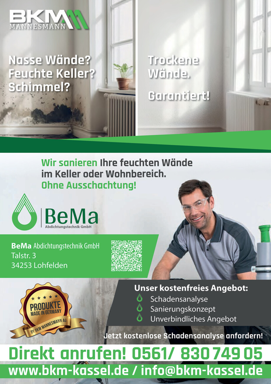 BeMa Abdichtungstechnik vom Montag, 27.10.2025