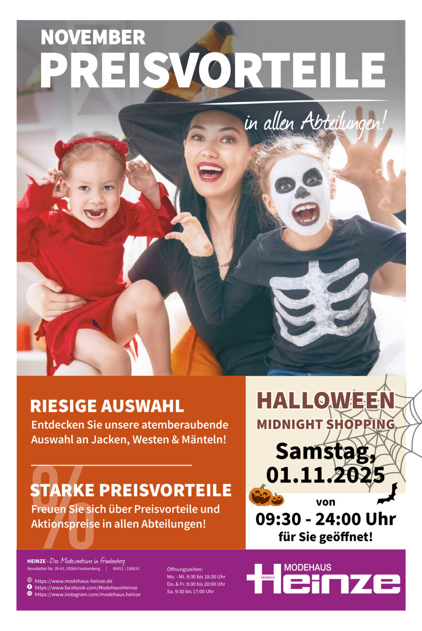 Modehaus Heinze vom Samstag, 25.10.2025