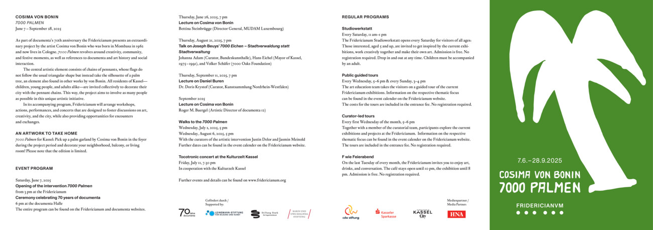 Documenta – 7000 Palmen vom Dienstag, 27.05.2025