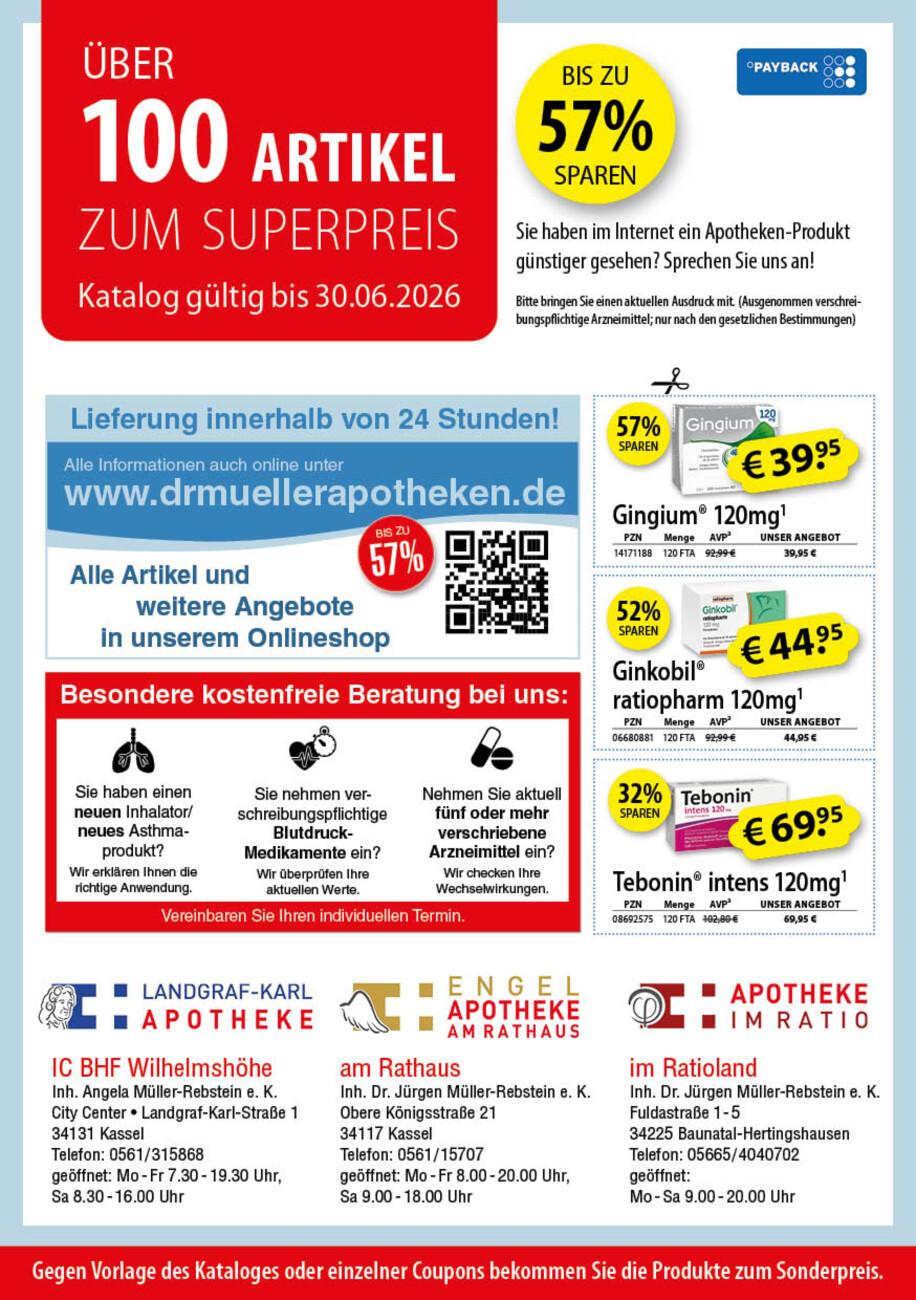 Dr. Müller Apotheken vom Montag, 20.04.2026