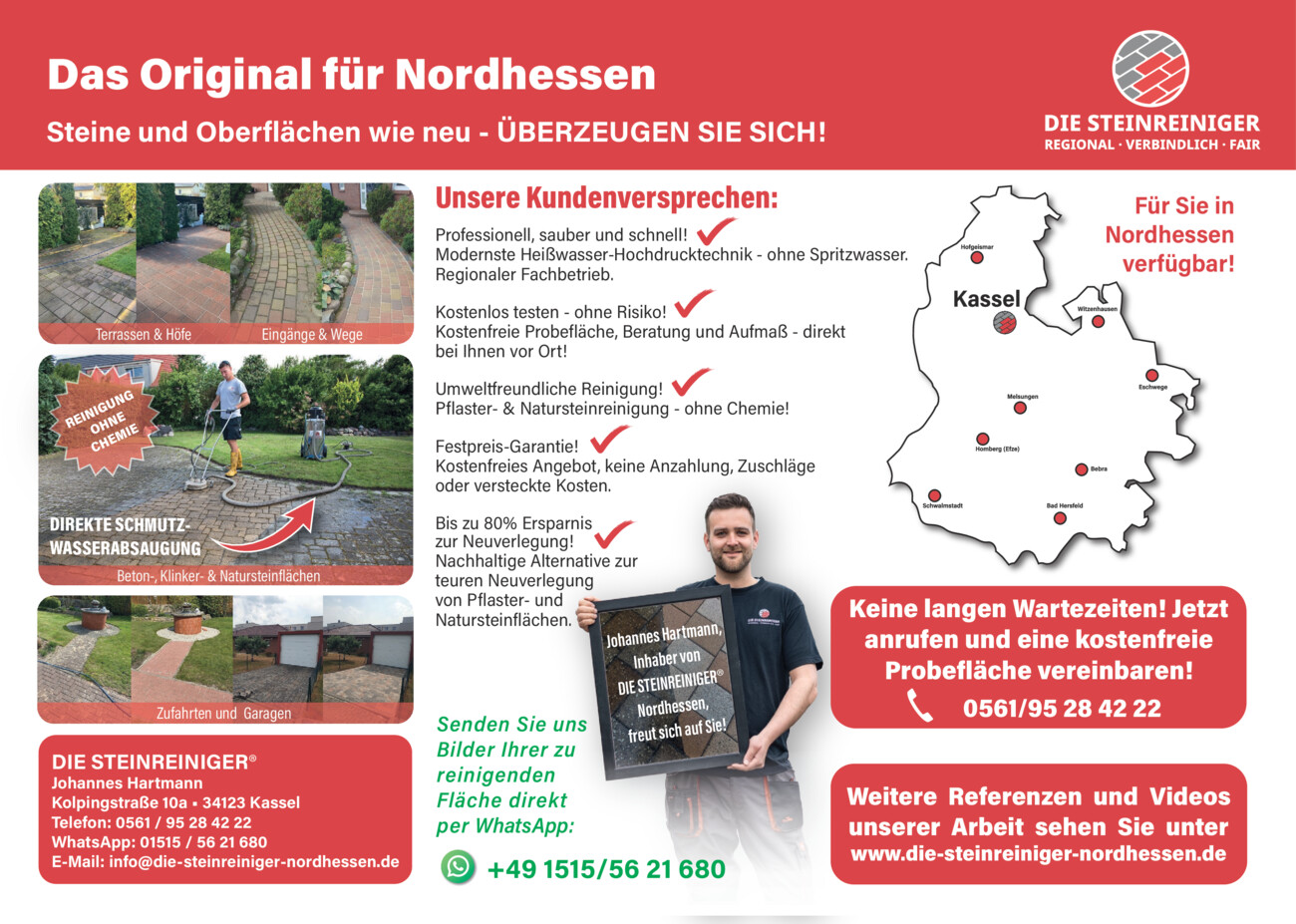Hartmann Steinreiniger Nordhessen vom Samstag, 13.06.2026