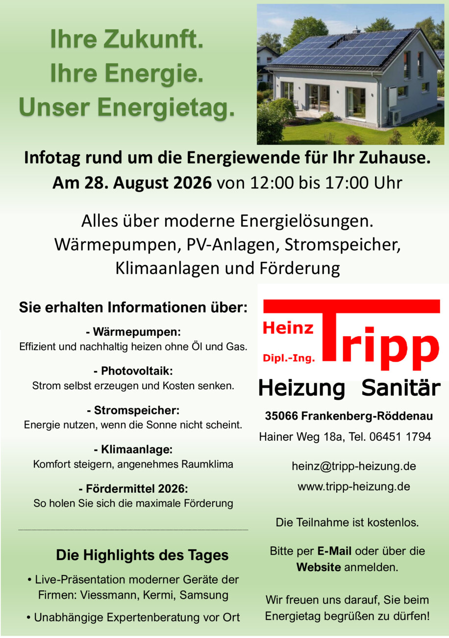 Heinz Tripp vom Samstag, 15.08.2026
