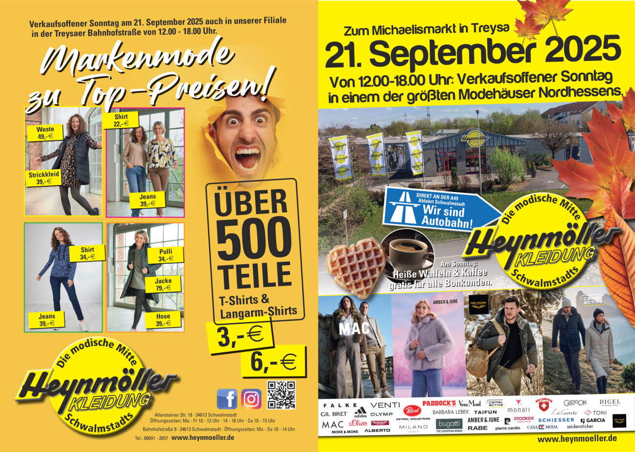 Heynmöller-Kleidung vom Dienstag, 16.09.2025