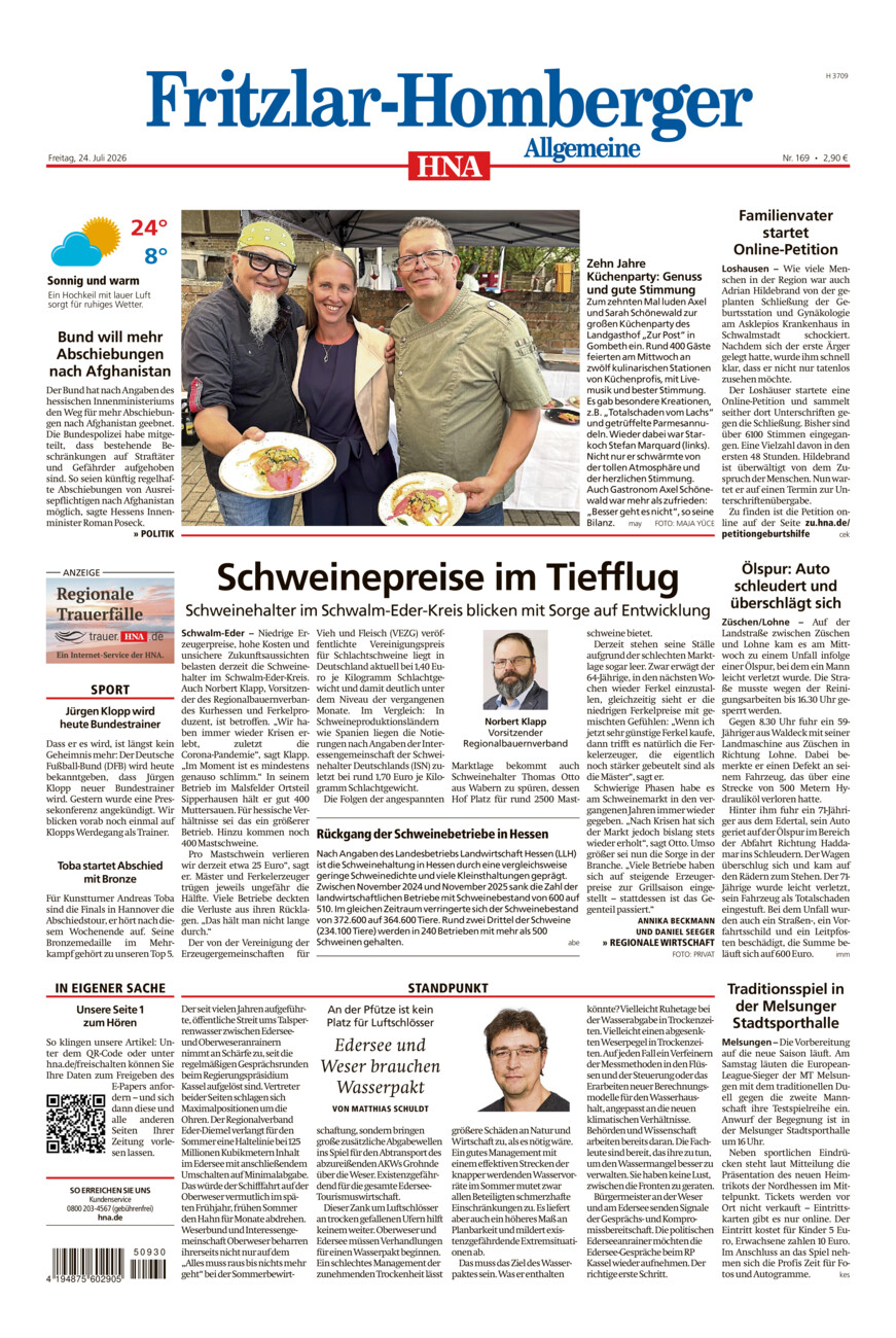 Fritzlar-Homberger Allgemeine vom Freitag, 24.07.2026