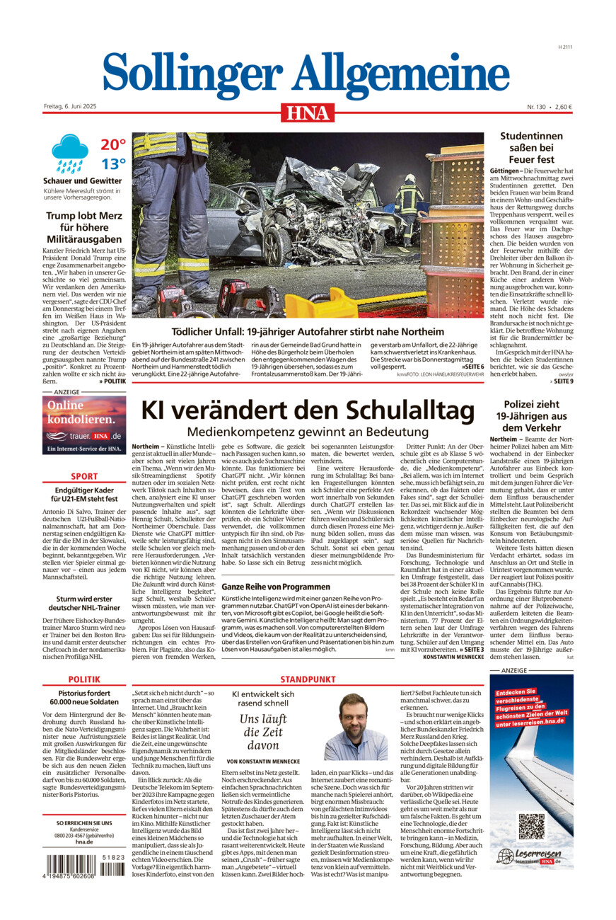 Sollinger Allgemeine vom Freitag, 06.06.2025