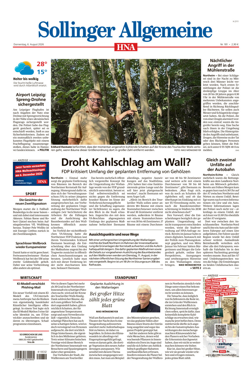 Sollinger Allgemeine vom Donnerstag, 06.08.2026