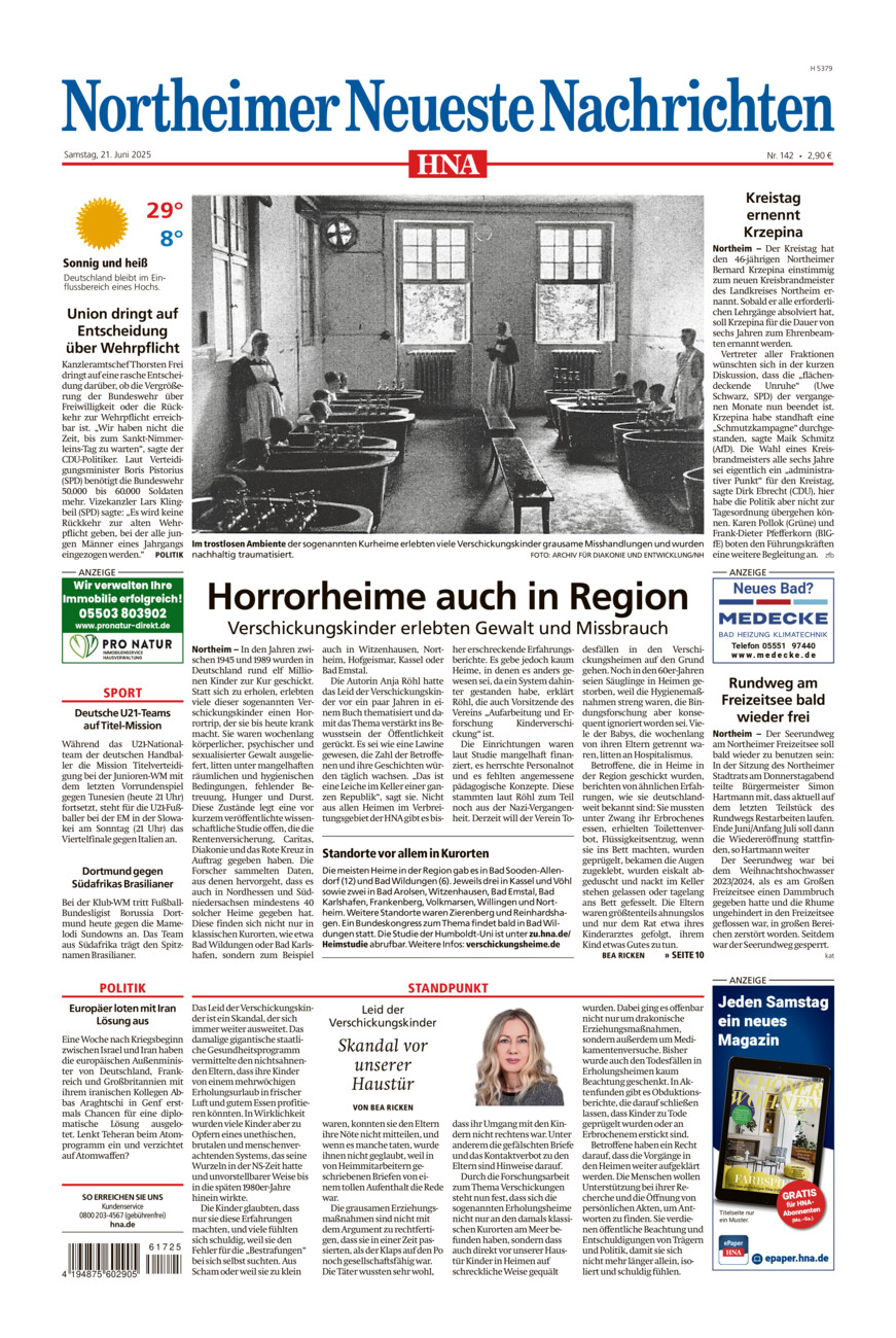 Northeimer Neueste Nachrichten vom Samstag, 21.06.2025