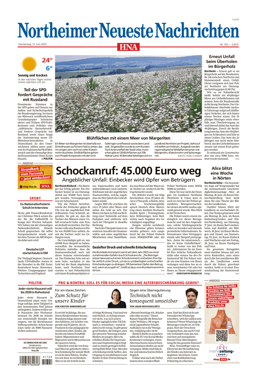Northeimer Neueste Nachrichten vom Donnerstag, 12.06.2025