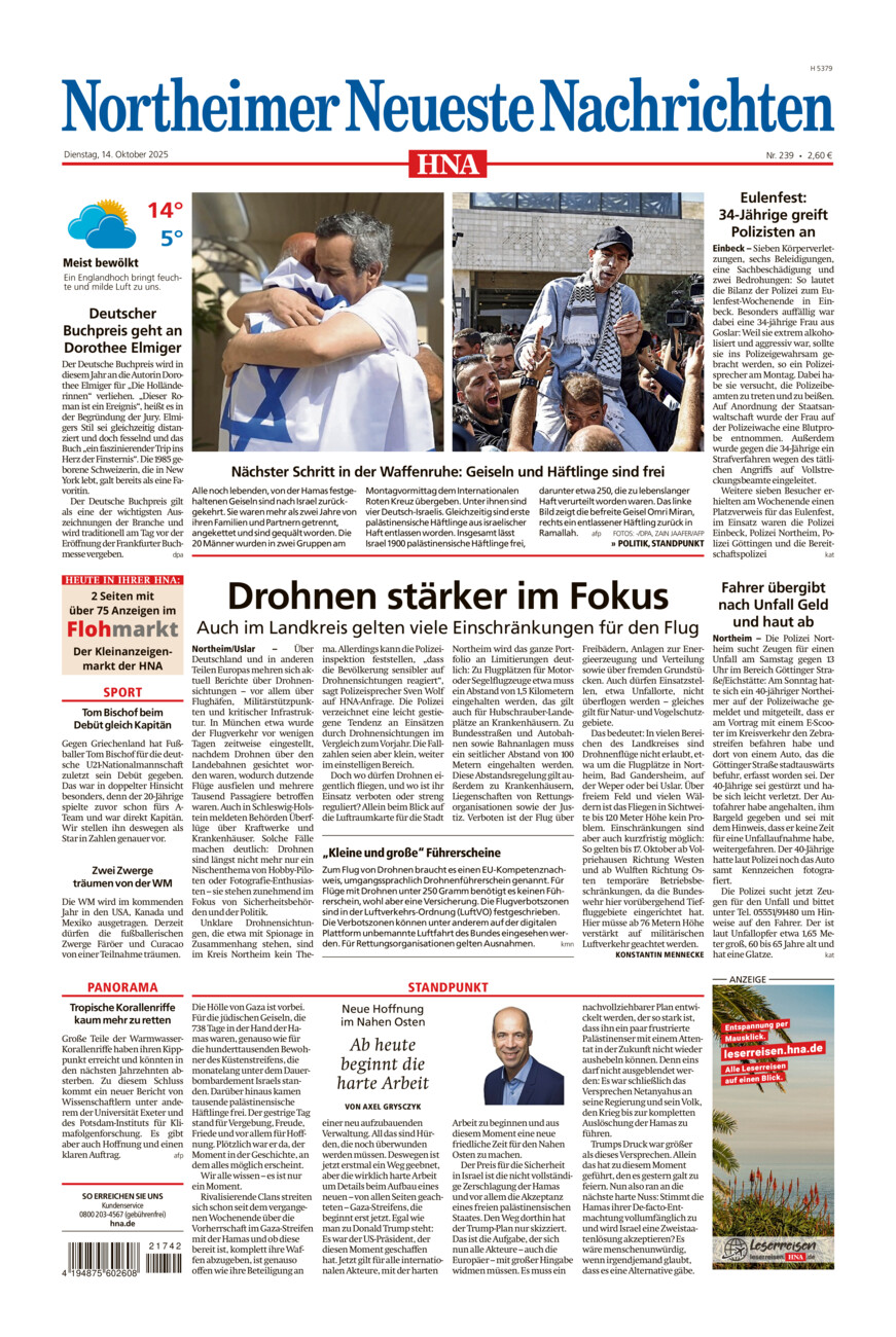 Northeimer Neueste Nachrichten vom Dienstag, 14.10.2025