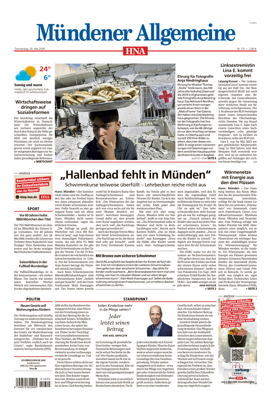 Mündener Allgemeine vom Donnerstag, 28.05.2026