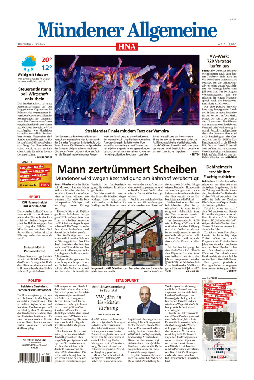 Mündener Allgemeine vom Donnerstag, 05.06.2025