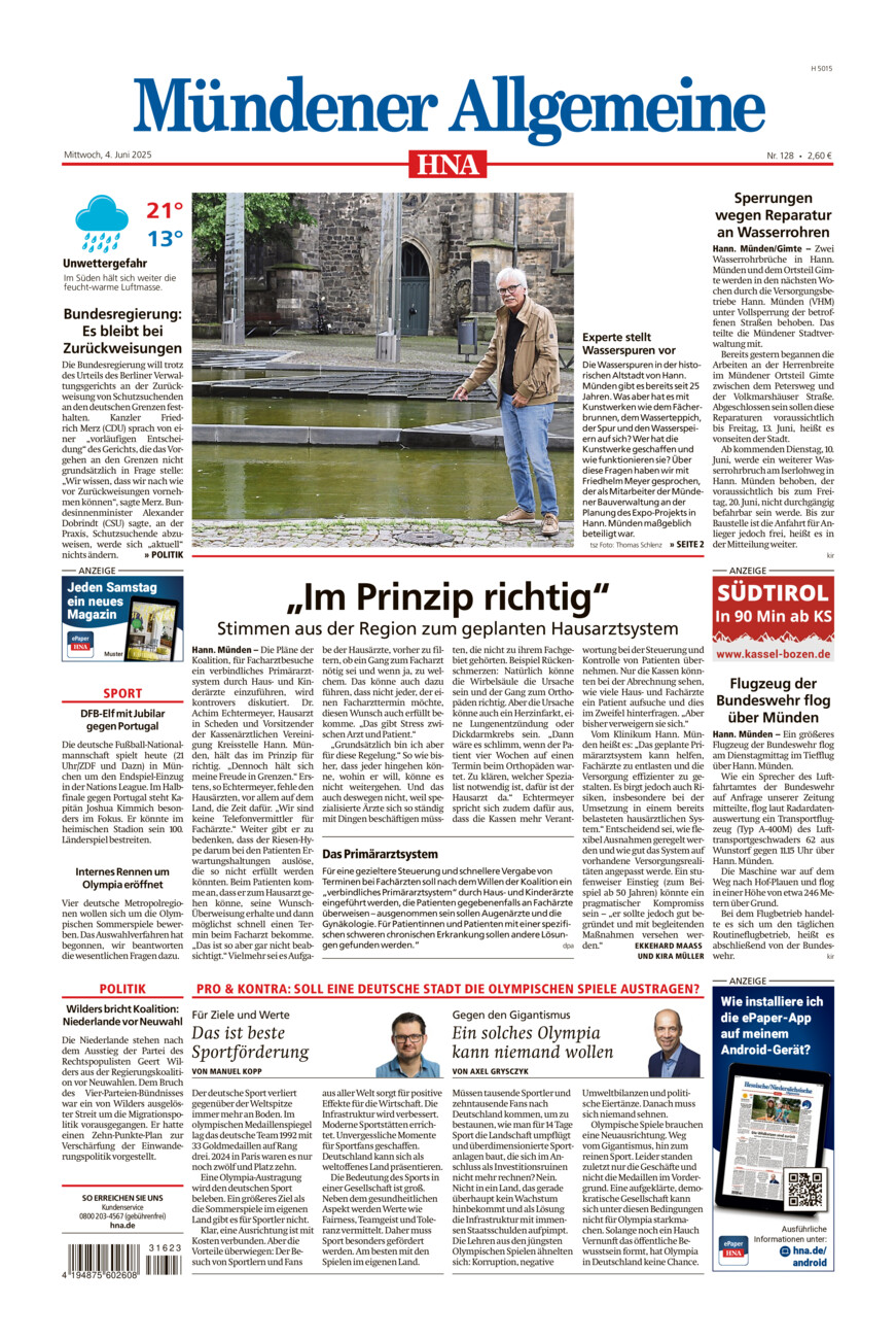 Mündener Allgemeine vom Mittwoch, 04.06.2025