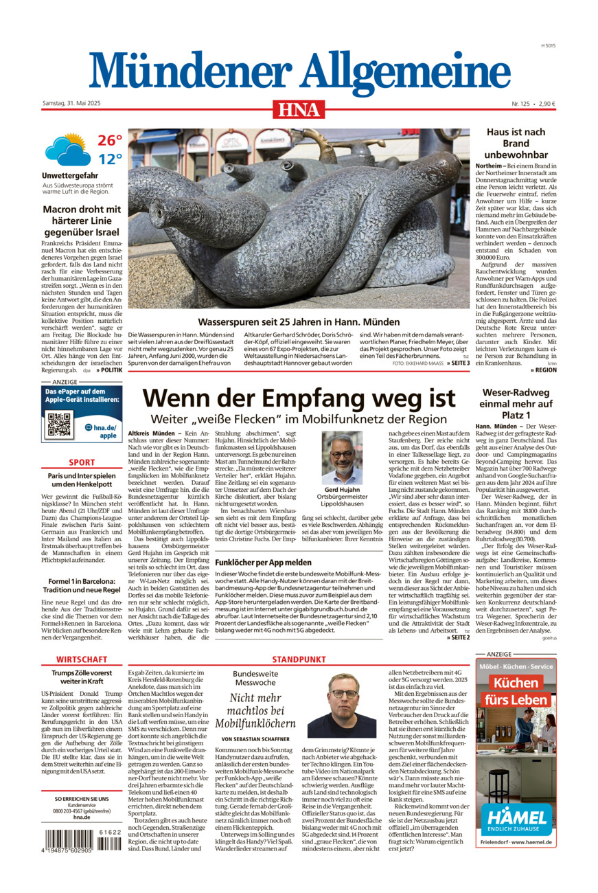 Mündener Allgemeine vom Samstag, 31.05.2025