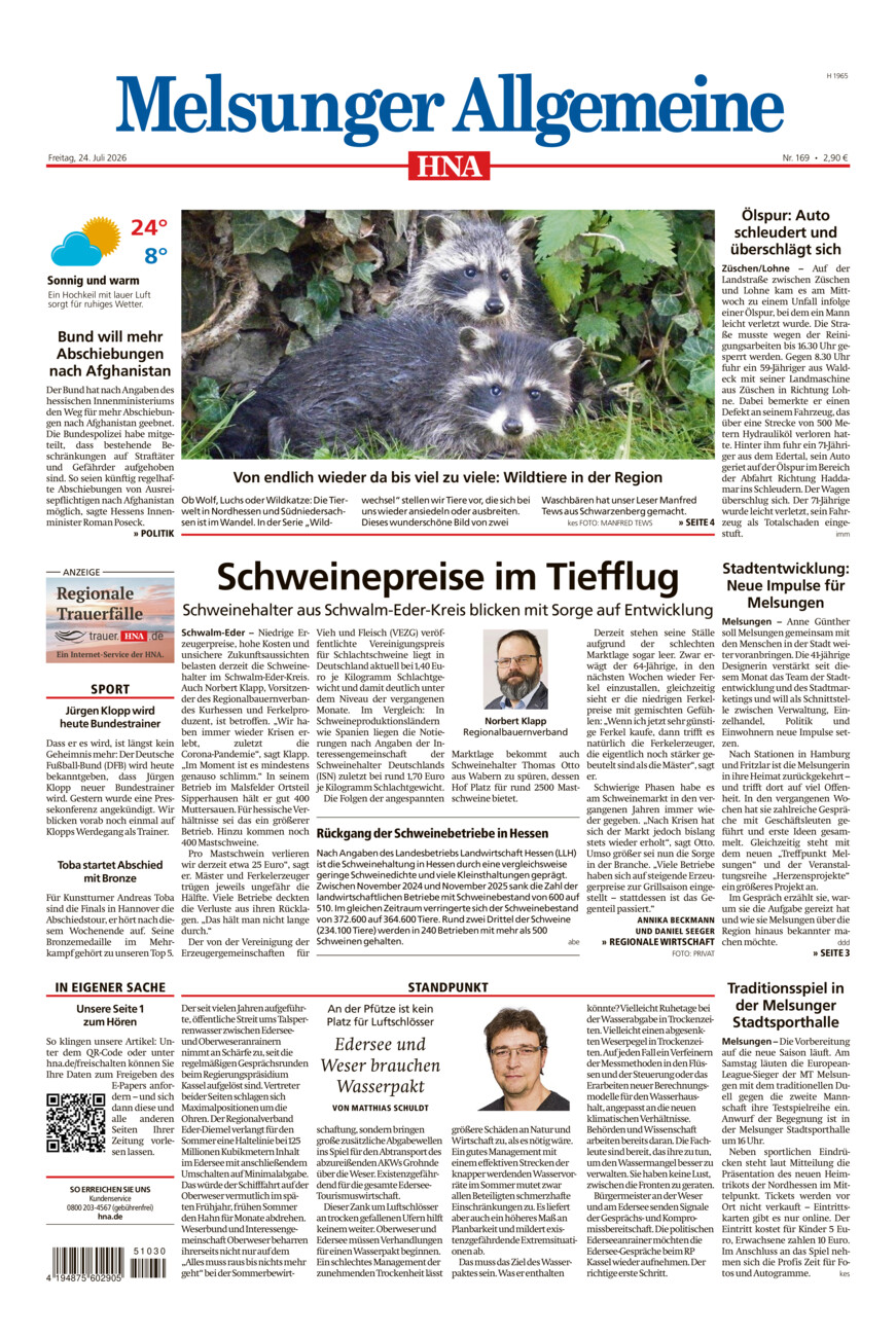Melsunger Allgemeine vom Freitag, 24.07.2026