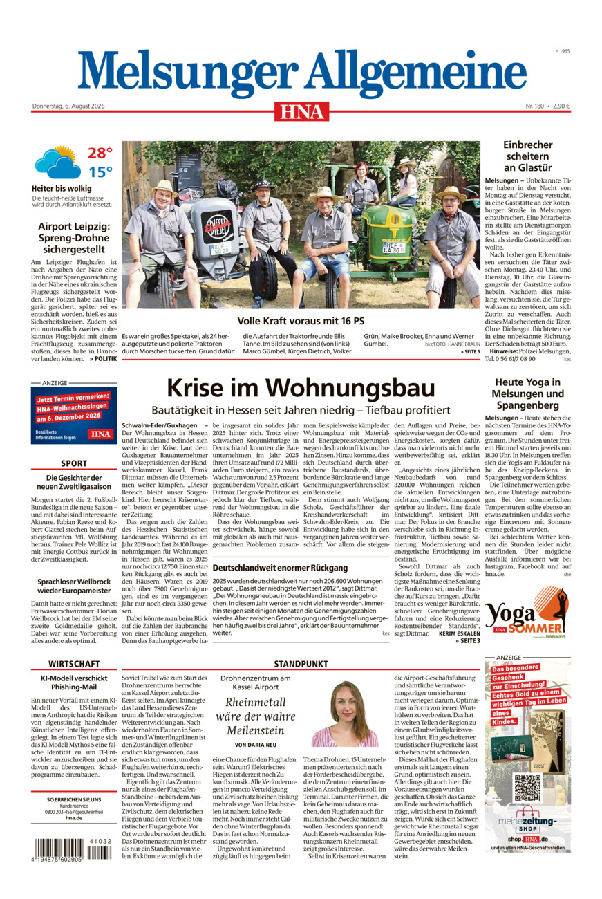 Melsunger Allgemeine vom Donnerstag, 06.08.2026