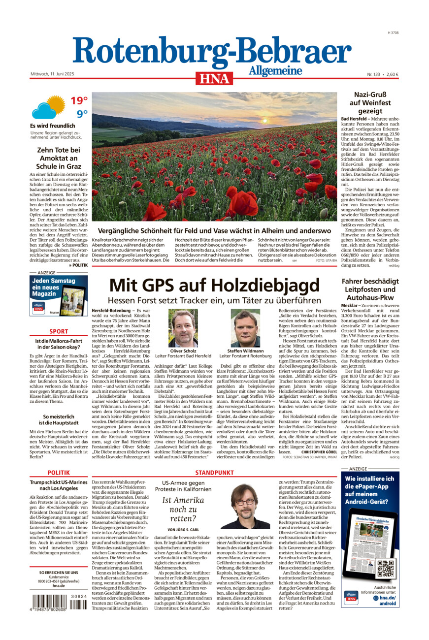 Rotenburg-Bebraer Allgemeine vom Mittwoch, 11.06.2025