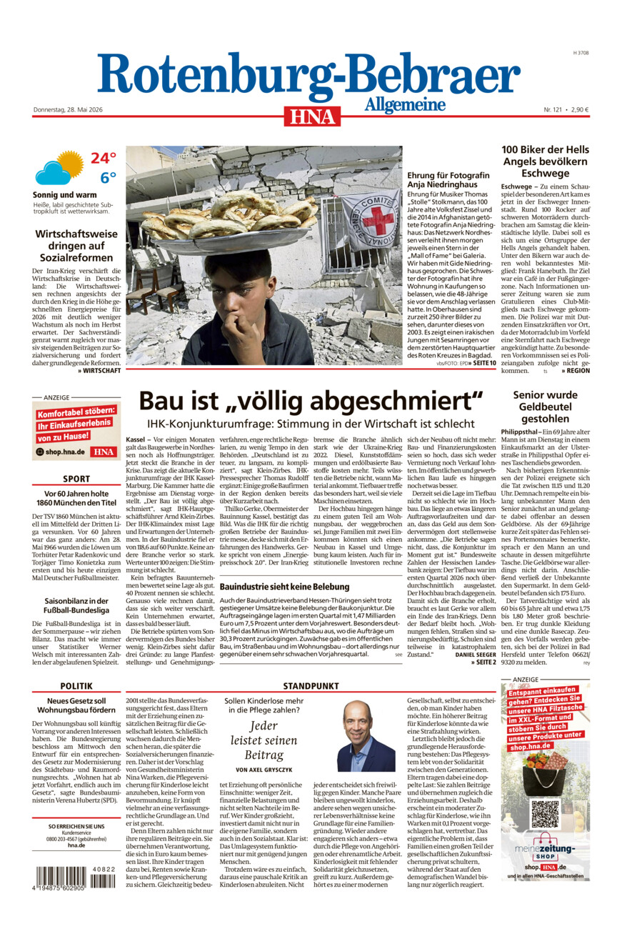 Rotenburg-Bebraer Allgemeine vom Donnerstag, 28.05.2026