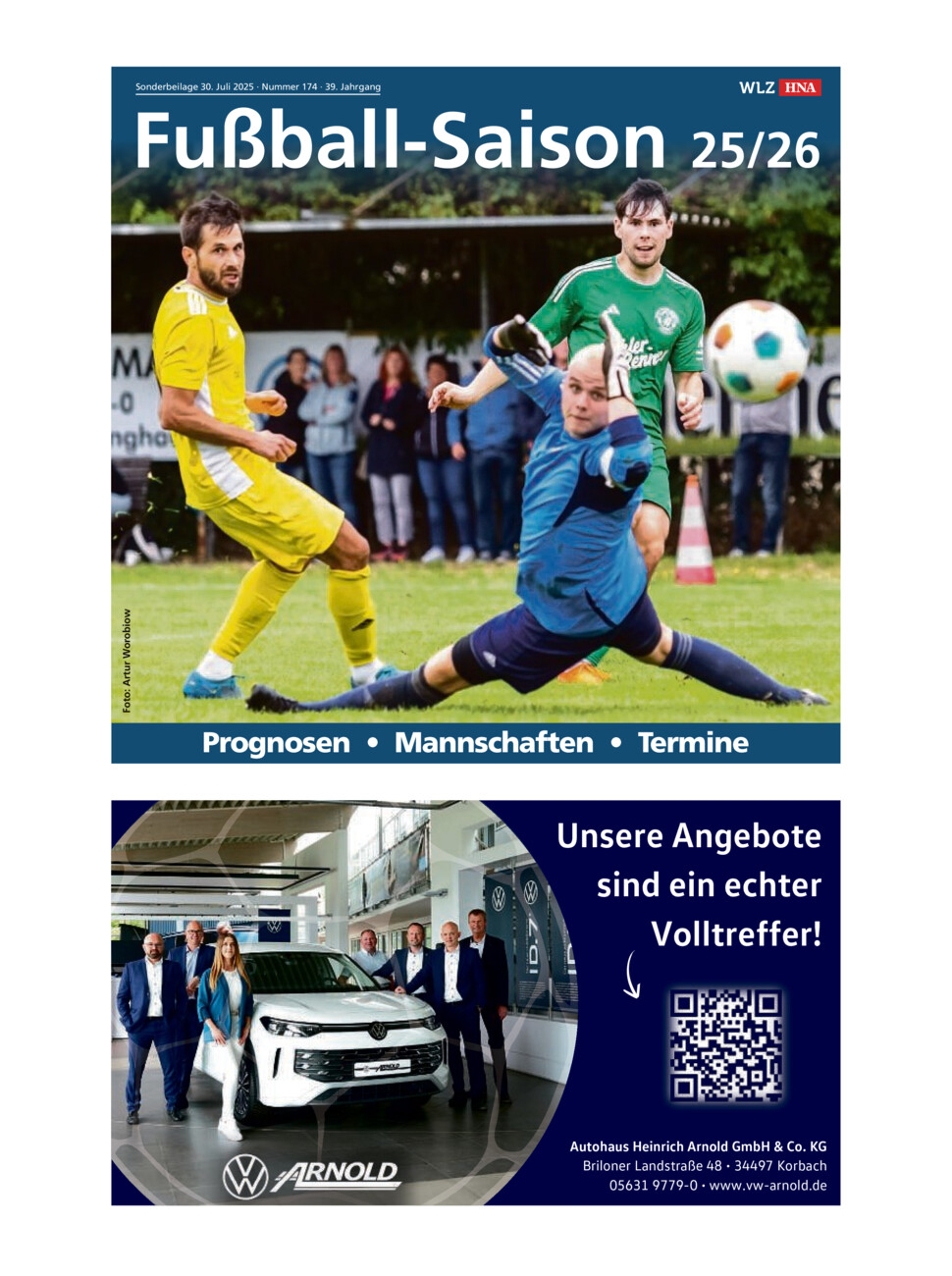 Fußball-Saison 25/26 vom Mittwoch, 30.07.2025